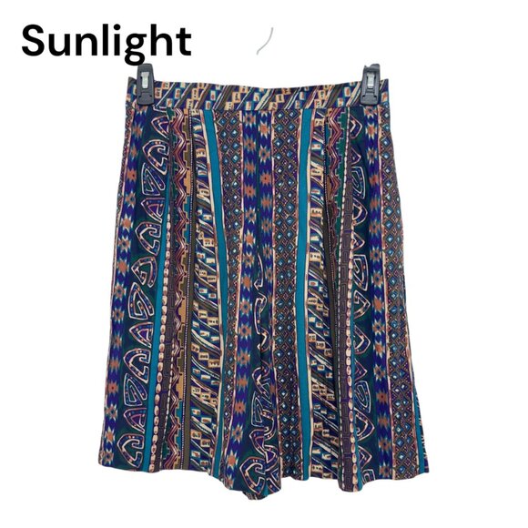 Vintage 90s Southern Lady Women Size L Rayon Elastic Waist Pleated Front Shorts - Picture 11 of 12